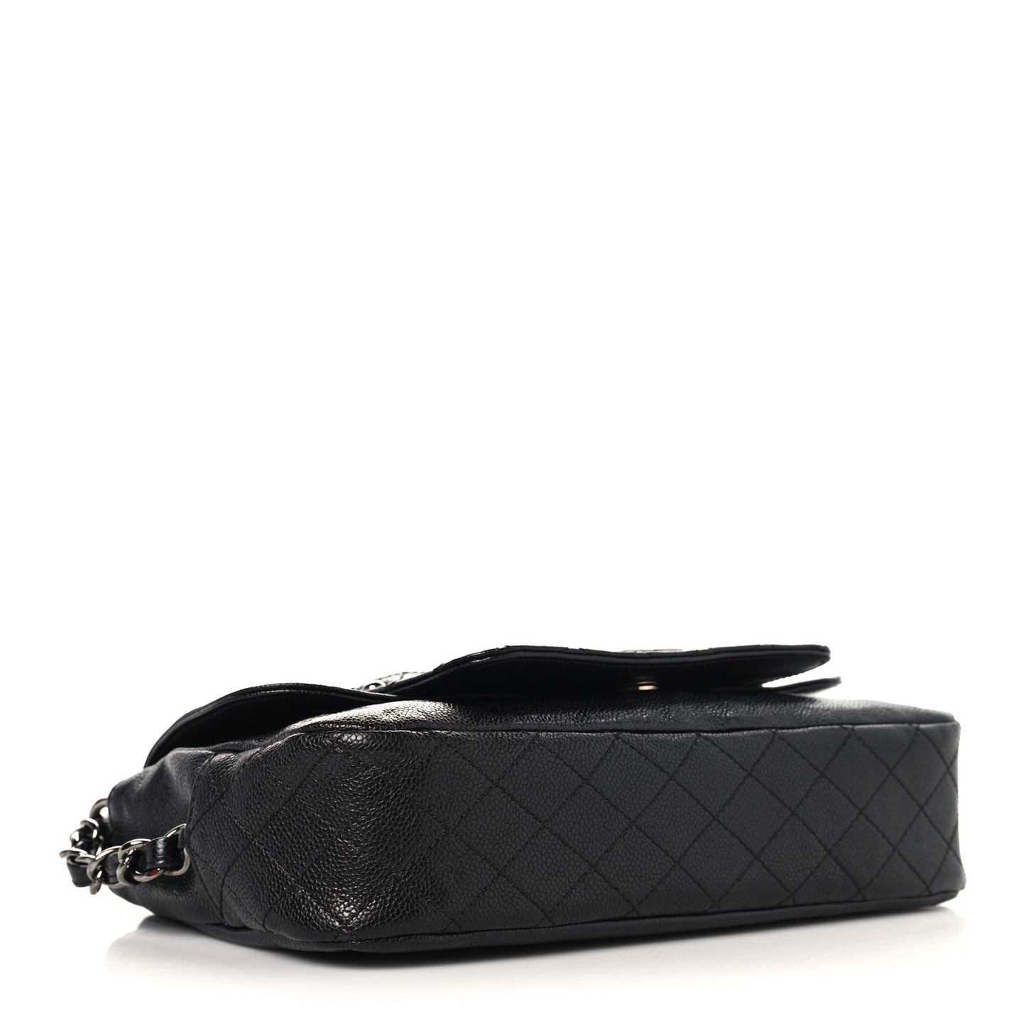 Glazed Caviar Small Pocket In The City Shoulder Bag Black