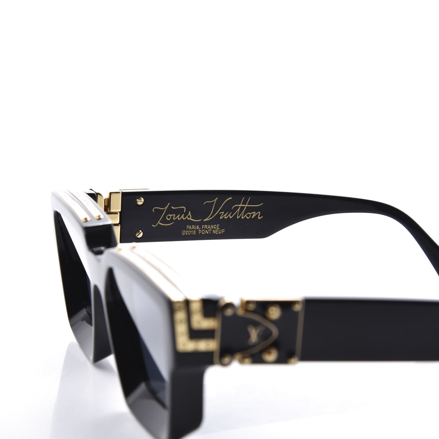 Louis Vuitton Acetate 1.1 Millionaires Sunglasses Z1165W Black 5 of 9