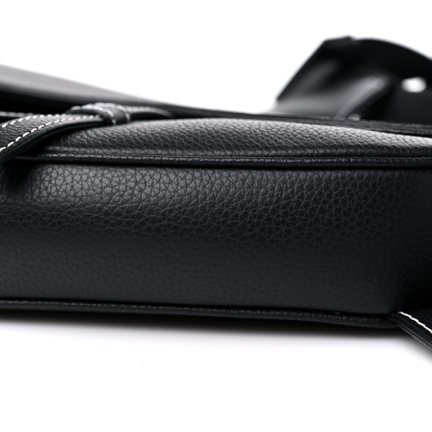 Grained Calfskin Kim Jones Saddle Bag Black