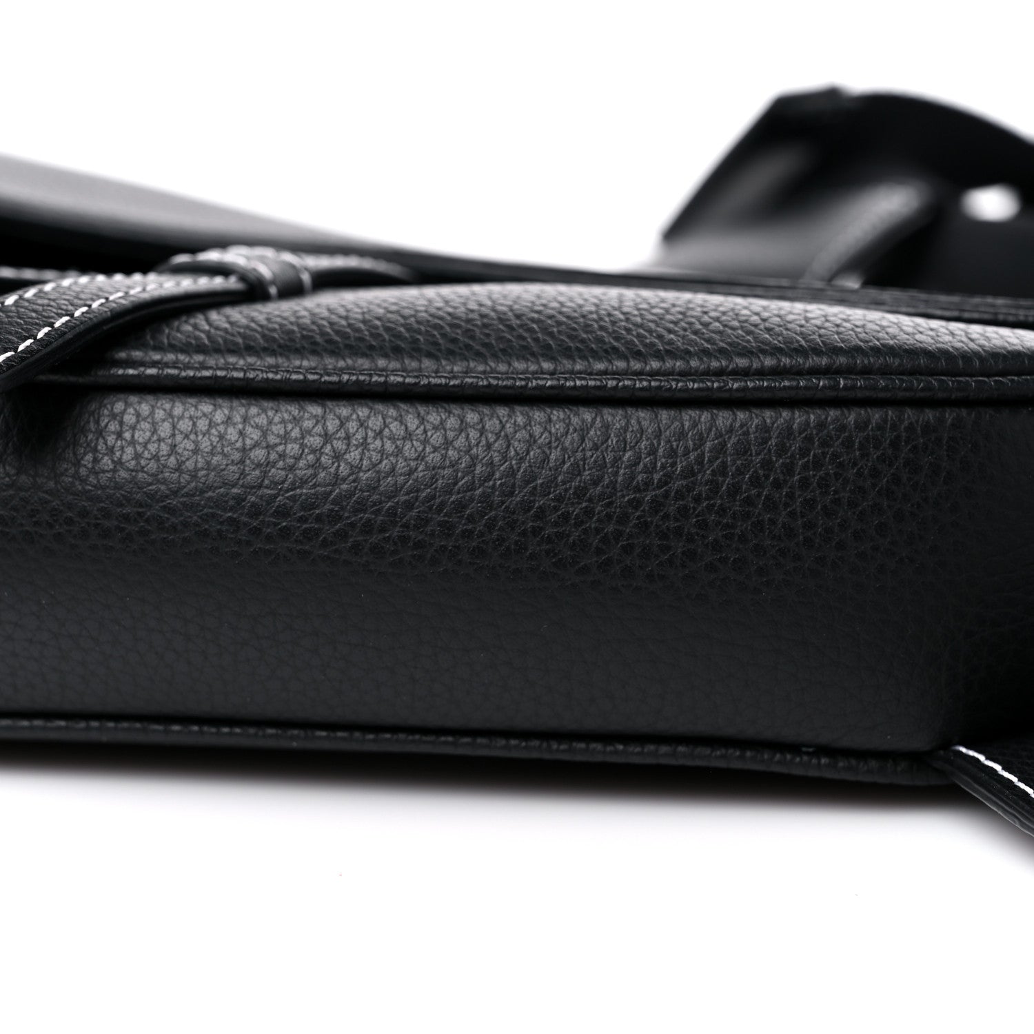 Christian Dior Grained Calfskin Kim Jones Saddle Bag Black 7 of 12
