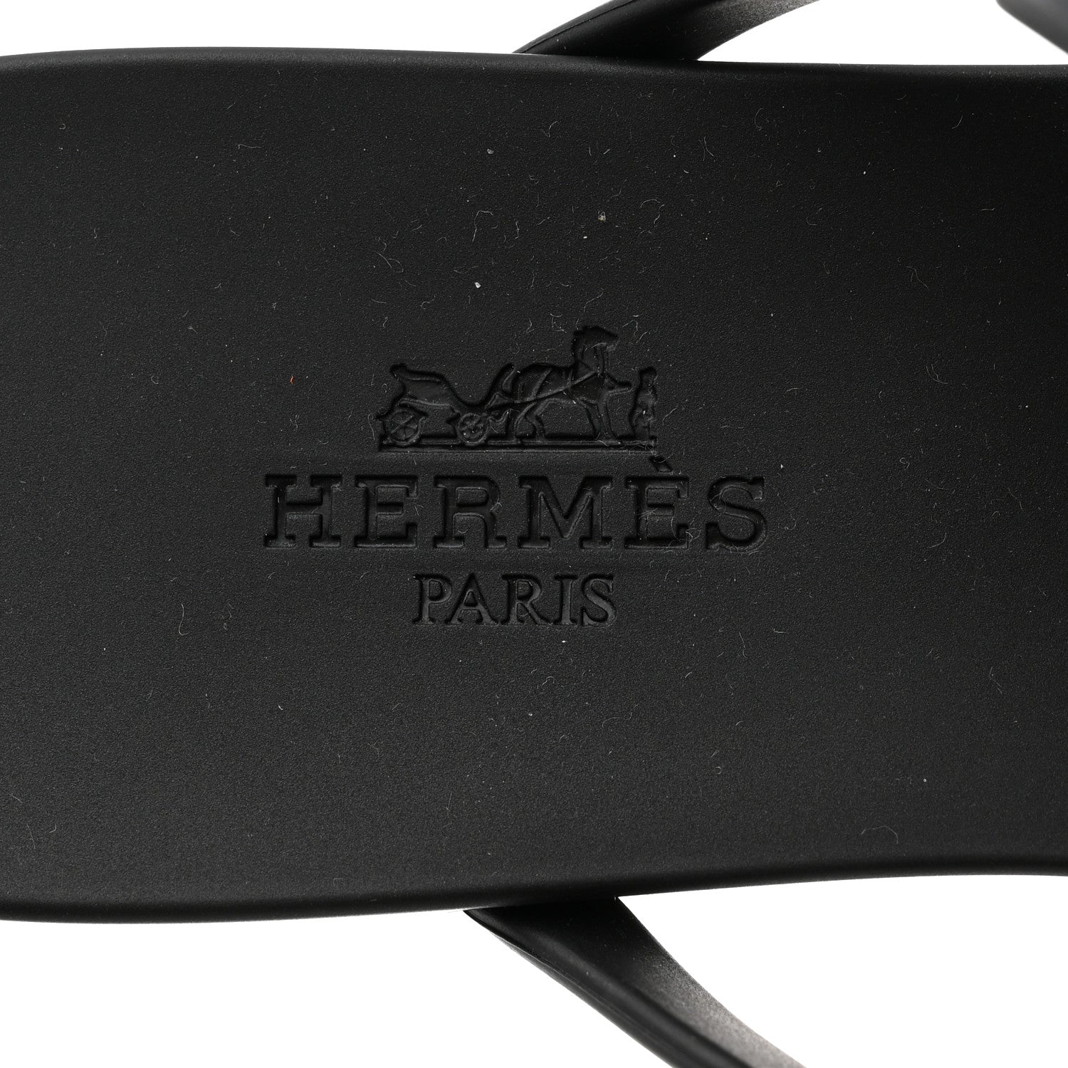 Hermes Rubber Womens Egerie Sandals 36 Black 7 of 9