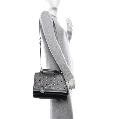 Louis Vuitton LOUIS VUITTON Soft Calfskin Eyelet Lockme II Top Handle Gris Silver 2 of 12
