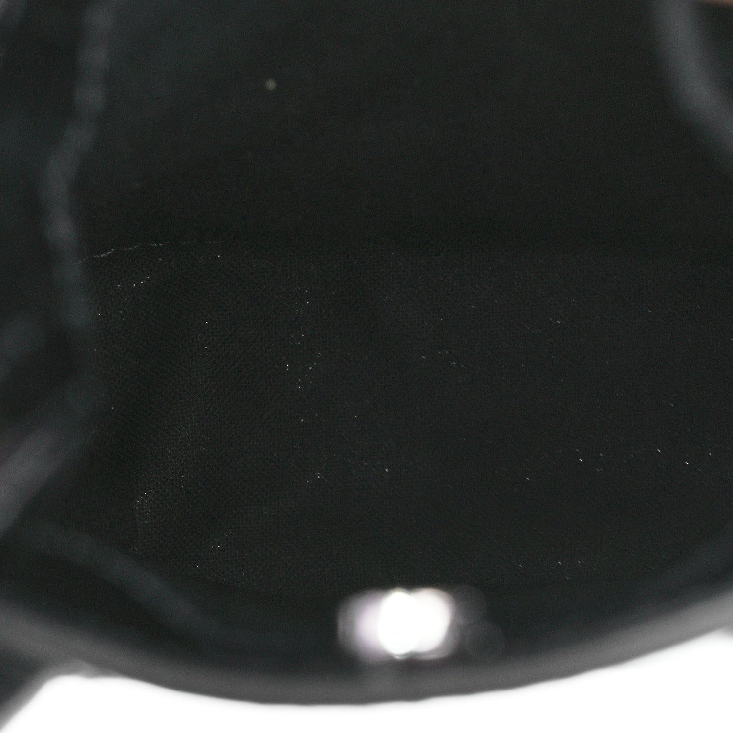 Balenciaga Calfskin Crocodile Embossed Logo Shopping Phone Holder Bag Black 5 of 10