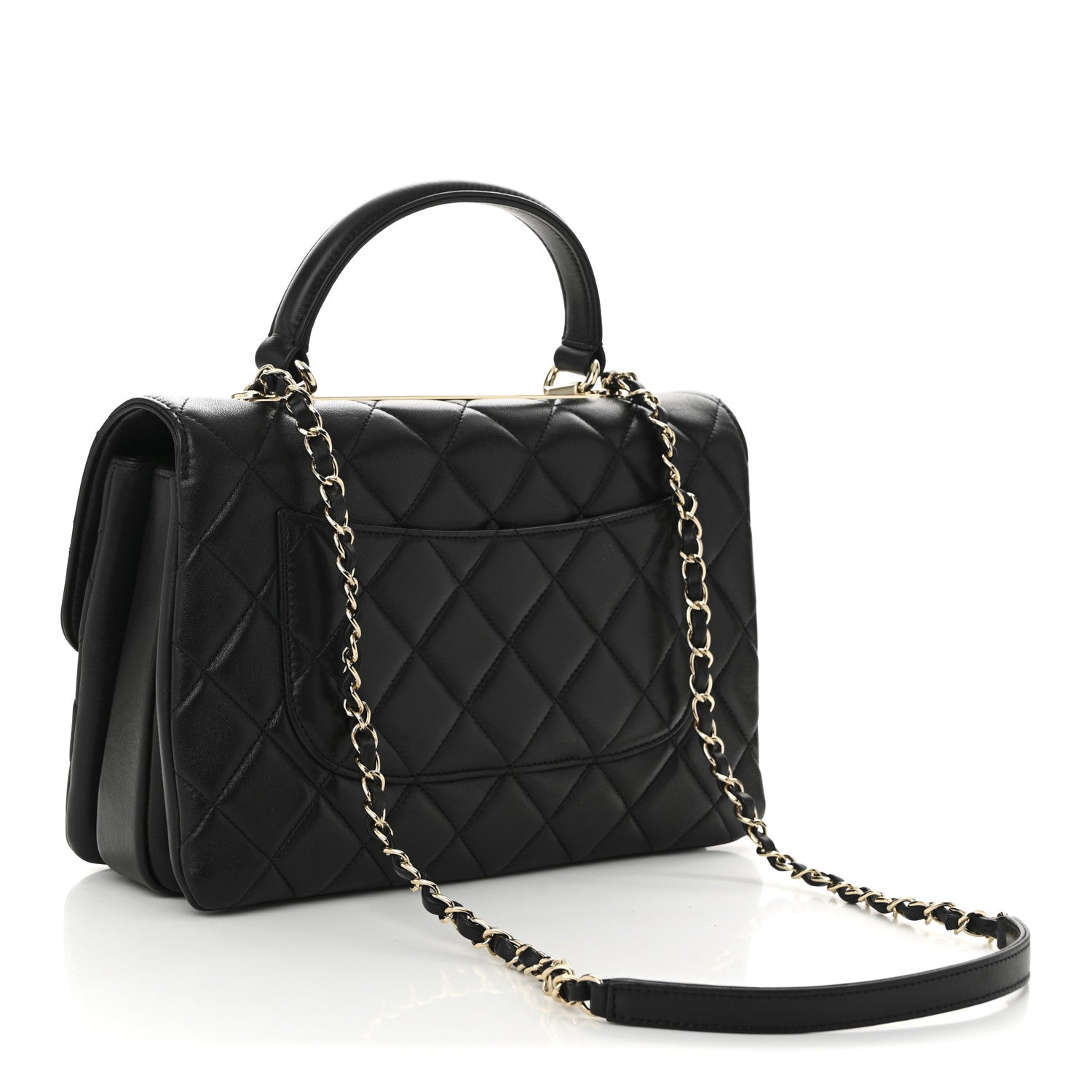 Chanel Lambskin Quilted Medium Trendy CC Flap Dual Handle Bag Black 3 of 11
