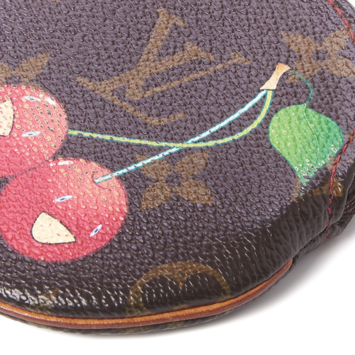 Monogram Cerises Round Coin Purse