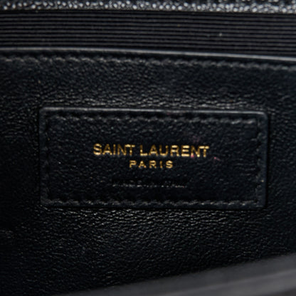 Saint Laurent Grain De Poudre Medium Classic Monogram Kate Satchel Black 7 of 12