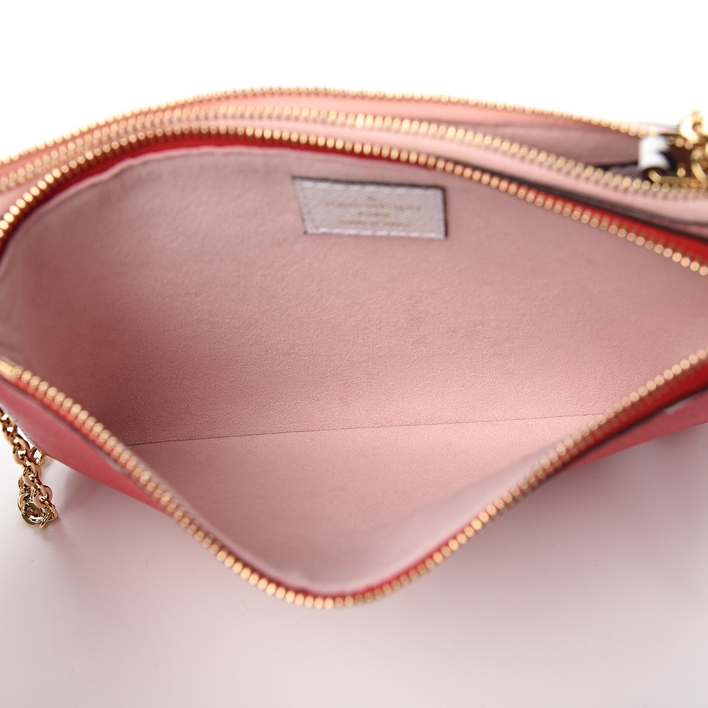 Monogram Giant Double Zip Pochette Rouge