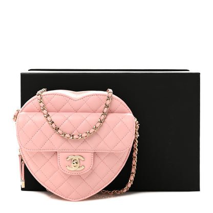 Chanel Lambskin Quilted Large CC In Love Heart Bag Light Pink 11 of 11