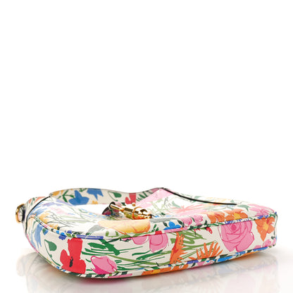 Gucci X KEN SCOTT New Shangai Calfskin Jardin D'Avril Floral Print Small Jackie 1961 Hobo Ivory Pink 4 of 8