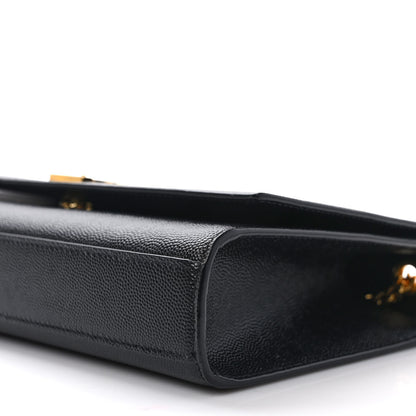 Saint Laurent Grain De Poudre Medium Classic Monogram Kate Satchel Black 8 of 8