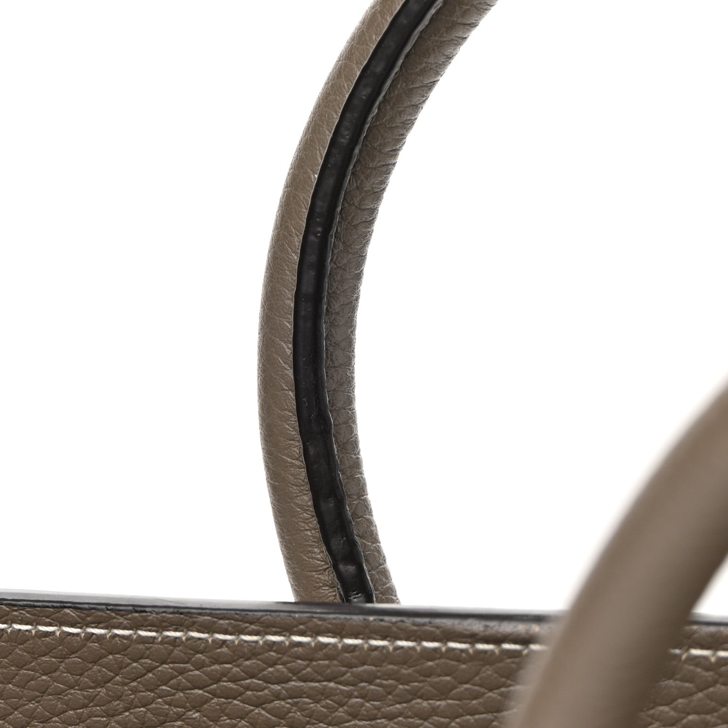 Celine Drummed Calfskin Micro Luggage Souris 10 of 10