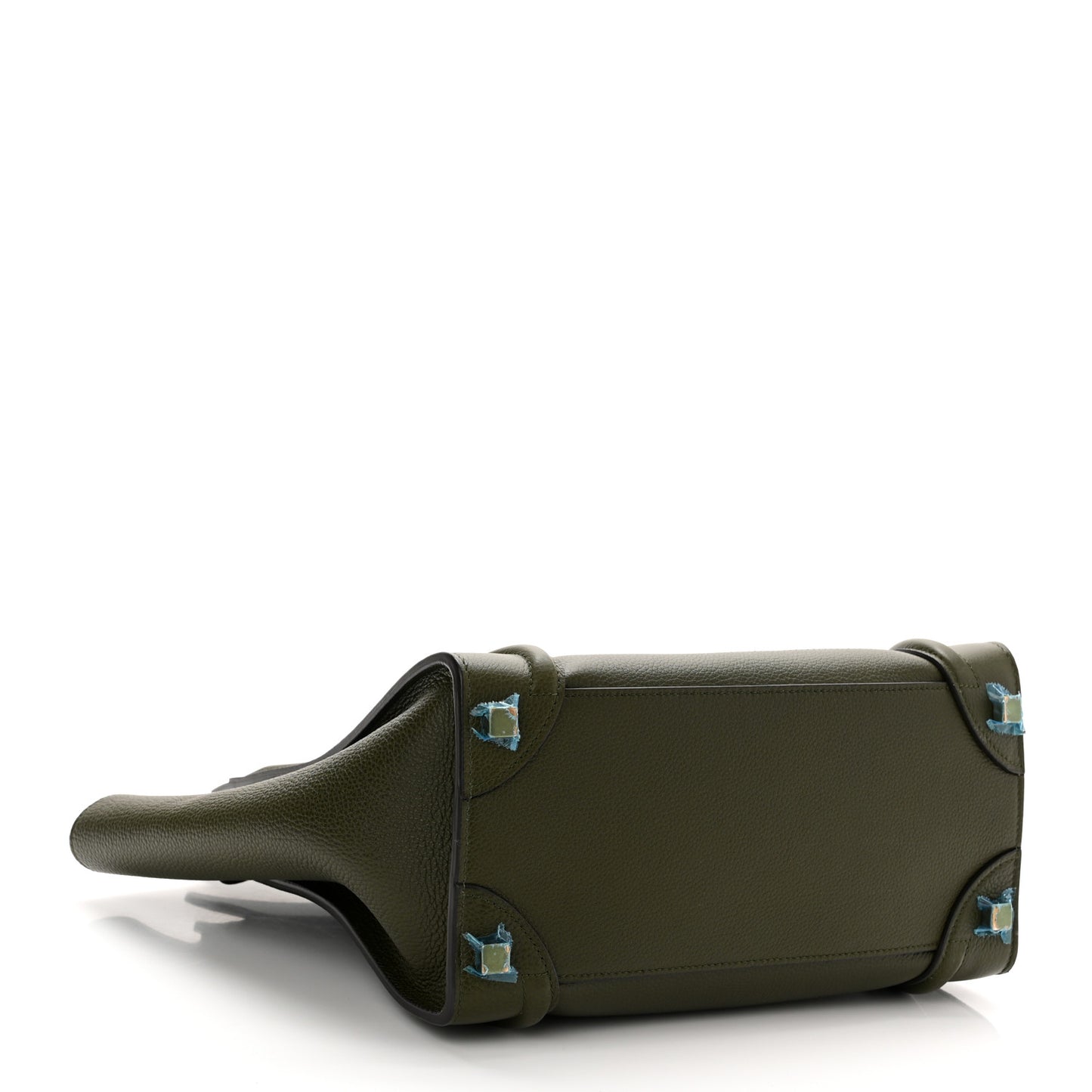 Drummed Calfskin Micro Luggage Khaki