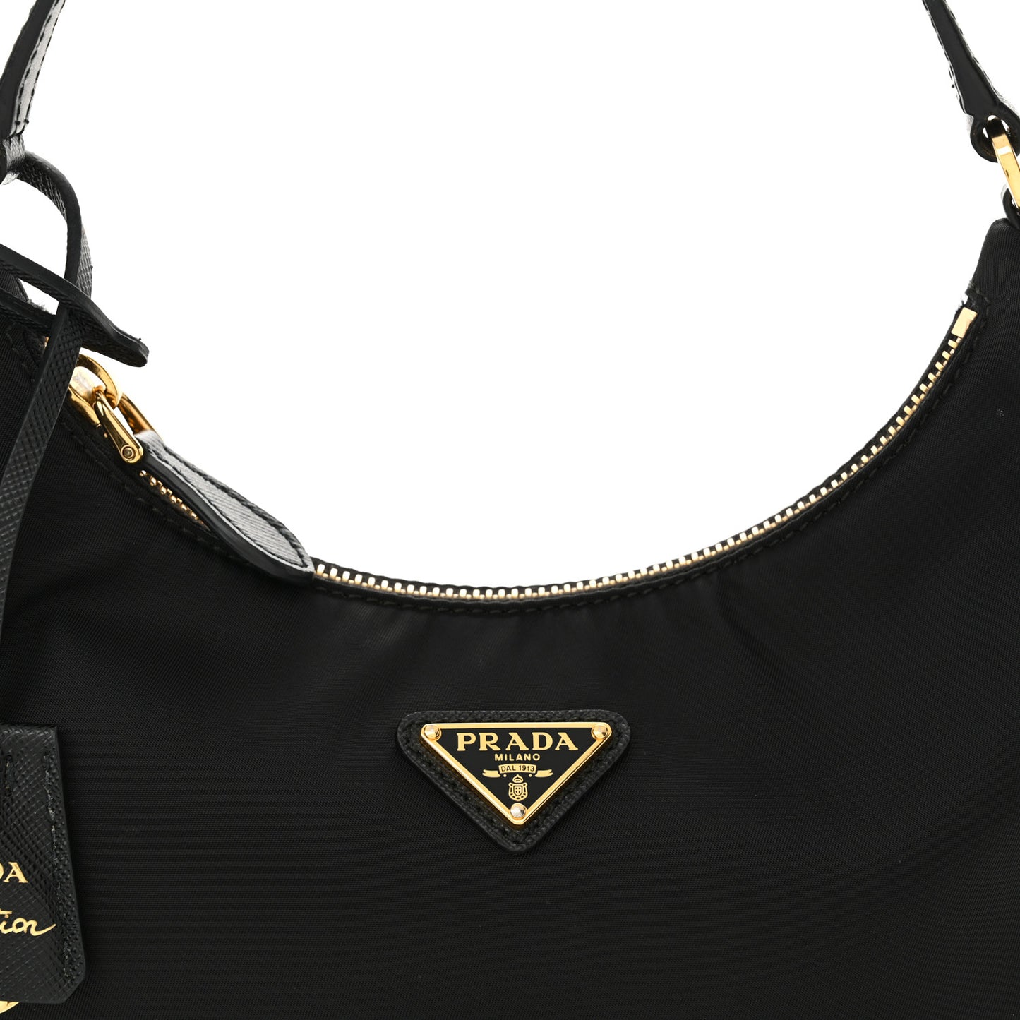 Tessuto Nylon Saffiano Mini Re-Edition 2005 Bag Black