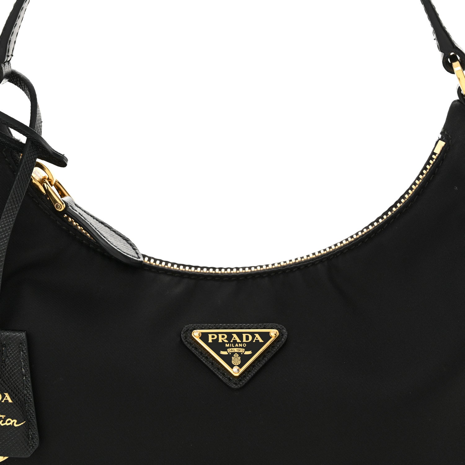 Prada Tessuto Nylon Saffiano Mini Re-Edition 2005 Bag Black 9 of 12