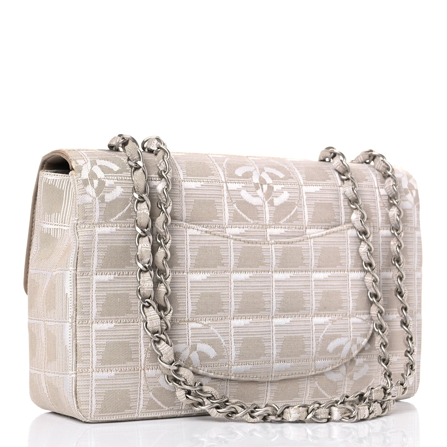 Nylon Medium Travel Flap Light Beige