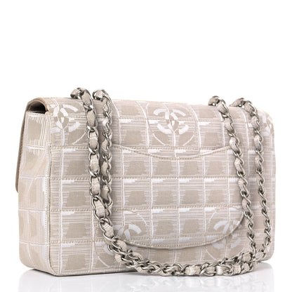 Chanel Nylon Medium Travel Flap Light Beige 2 of 11
