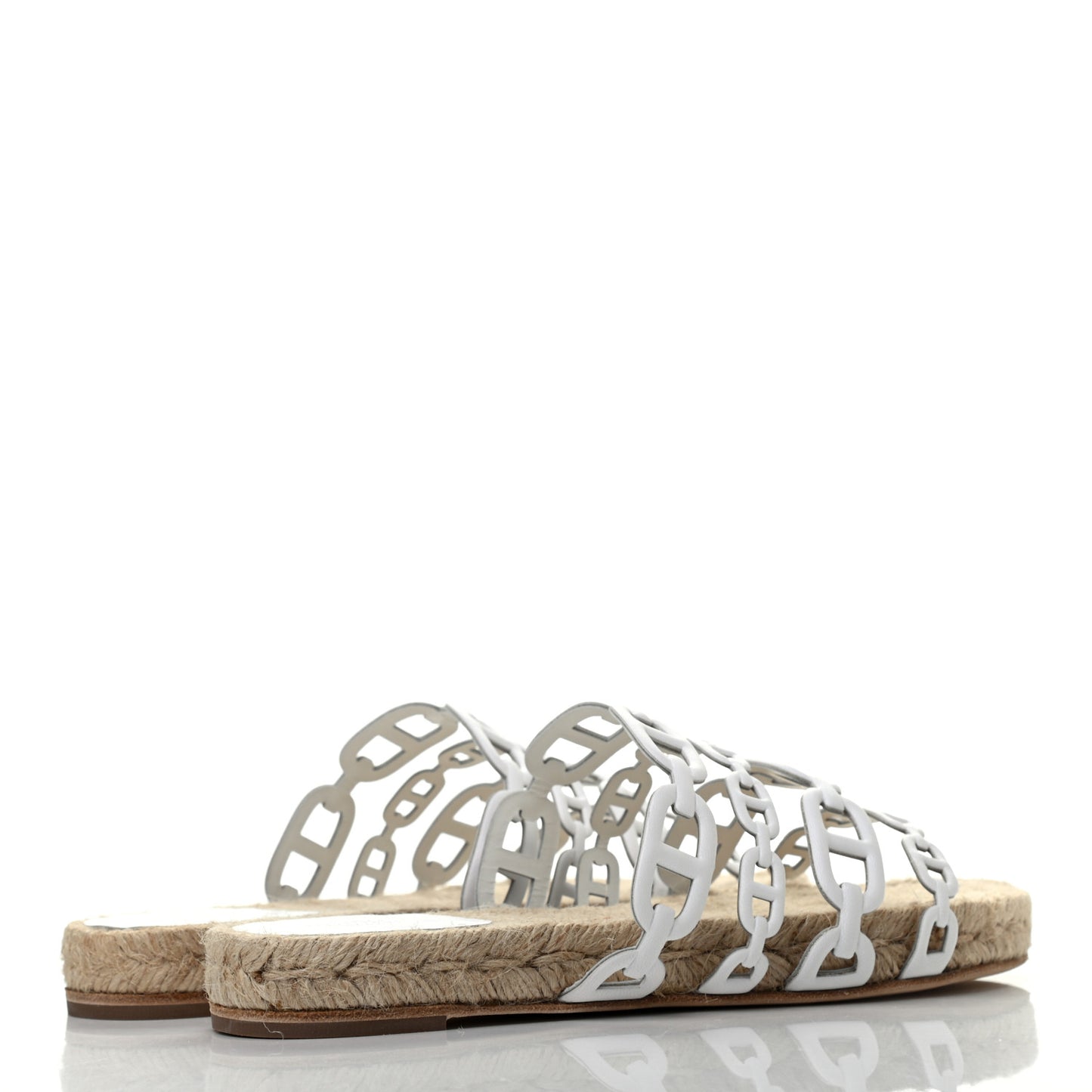 Nappa Ancone Espadrille Sandals 36 White Naturel