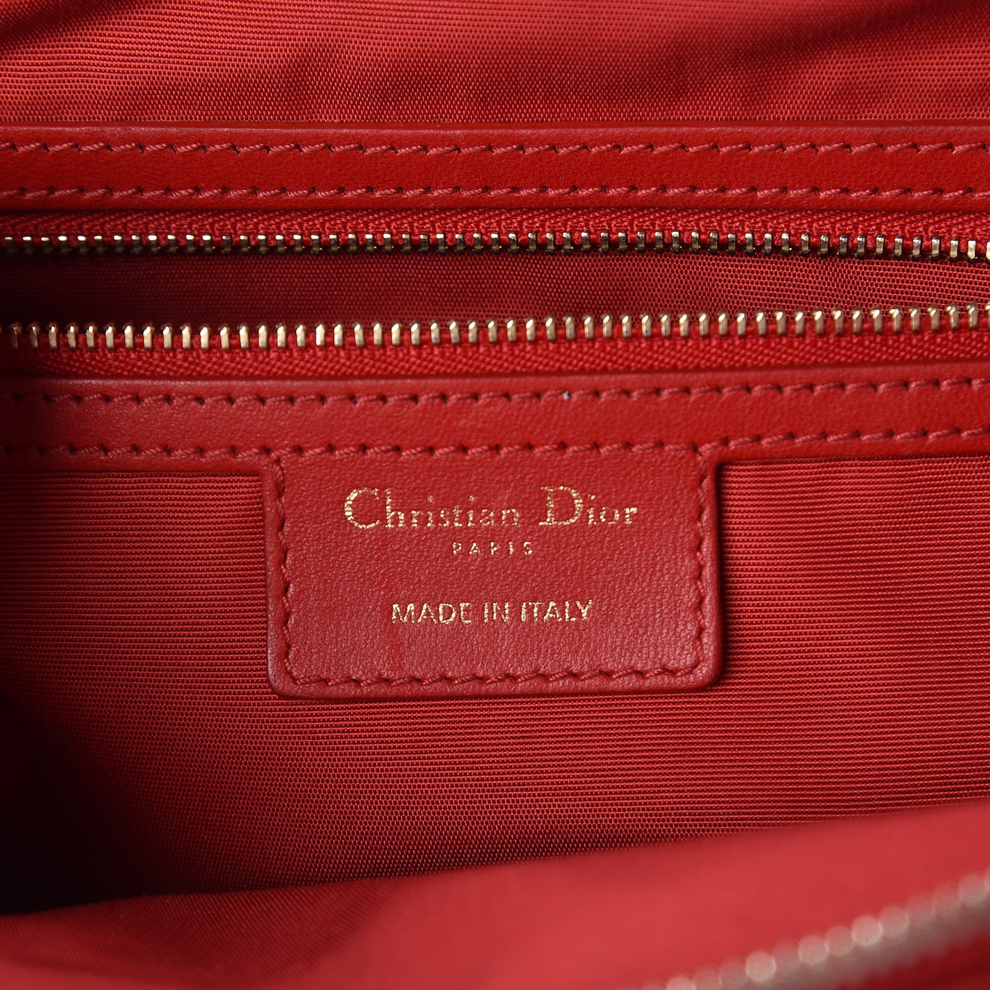 Lambskin Cannage Small Dior Soft Zipped Shopping Tote Red