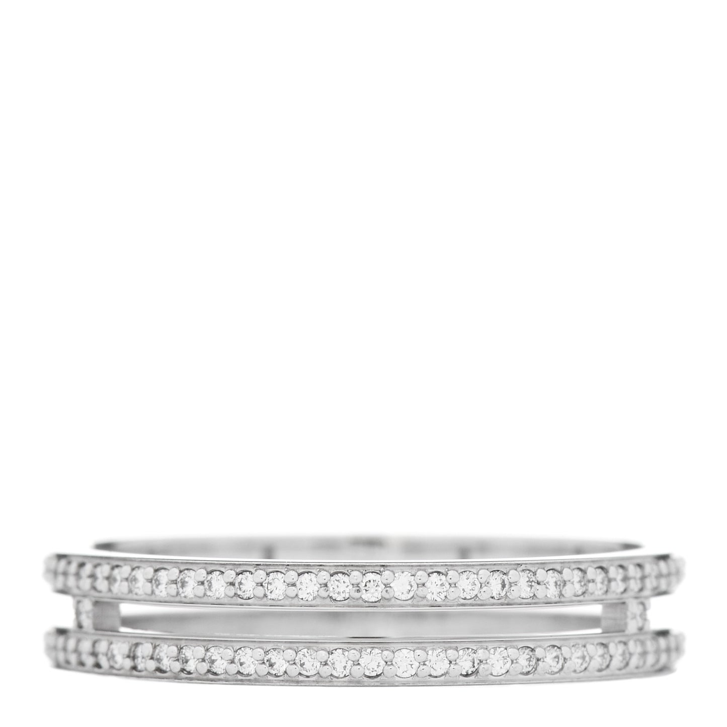 18K White Gold Diamond Ariane Wedding Band Ring 54 7