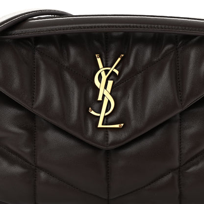 Saint Laurent Lambskin Quilted Small Loulou Puffer Monogram Chain Satchel Dark Ganache 7 of 10