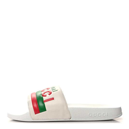 Nappa Original Gucci Womens Slide Sandals 39 Great White