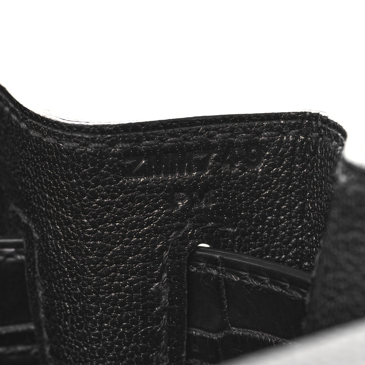 Hermes Togo Matte Porosus Crocodile Kelly Retourne Touch 28 Black 7 of 11