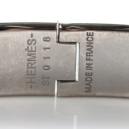 Hermes Narrow Enamel Clic Clac H Bracelet PM Beige Nacre 5 of 5