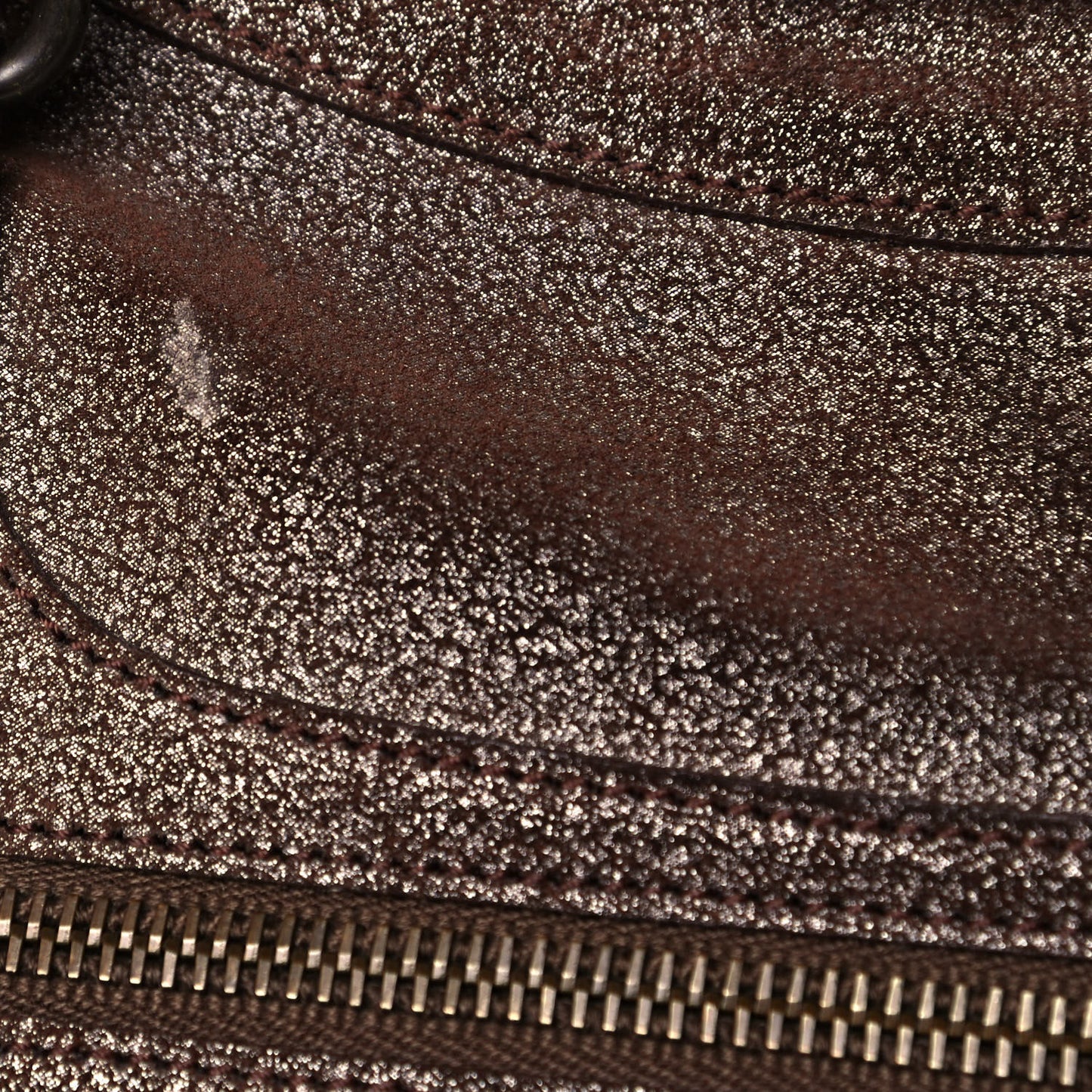 Metallic Craquele Calfskin Classic Hardware City Bronze