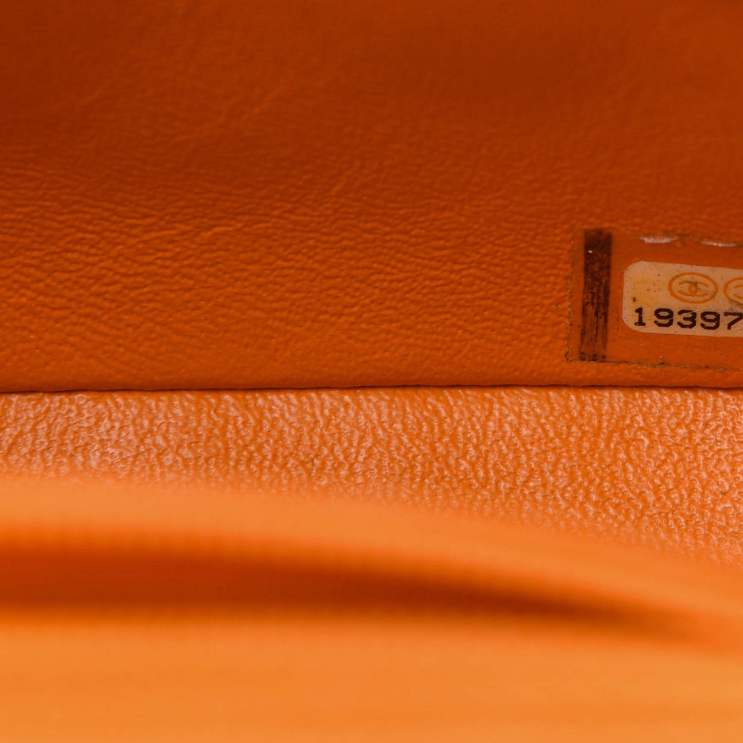 Patent Quilted Mini Square Flap Orange