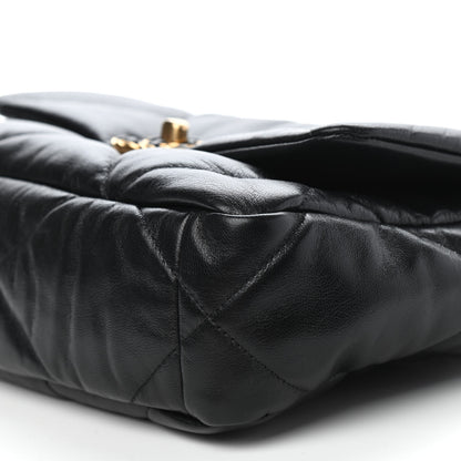 Chanel Goatskin Quilted Medium Chanel 19 Flap Black 9 of 10
