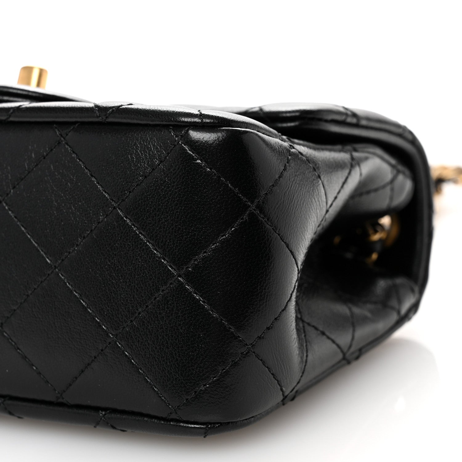 Chanel Lambskin Quilted Mini Pearl Crush Flap Black 10 of 11
