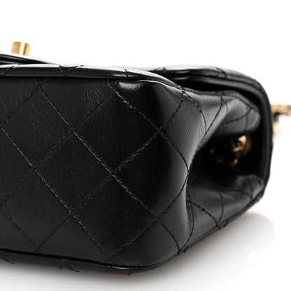 Chanel Lambskin Quilted Mini Pearl Crush Flap Black 10 of 11