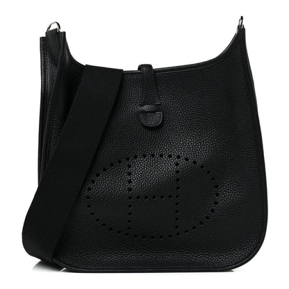 Hermes Taurillon Clemence Evelyne II PM Black 1 of 9