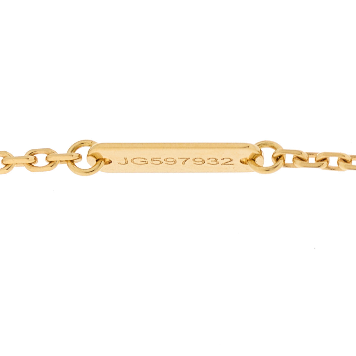 18K Yellow Gold Diamond Vintage Alhambra Pendant Necklace