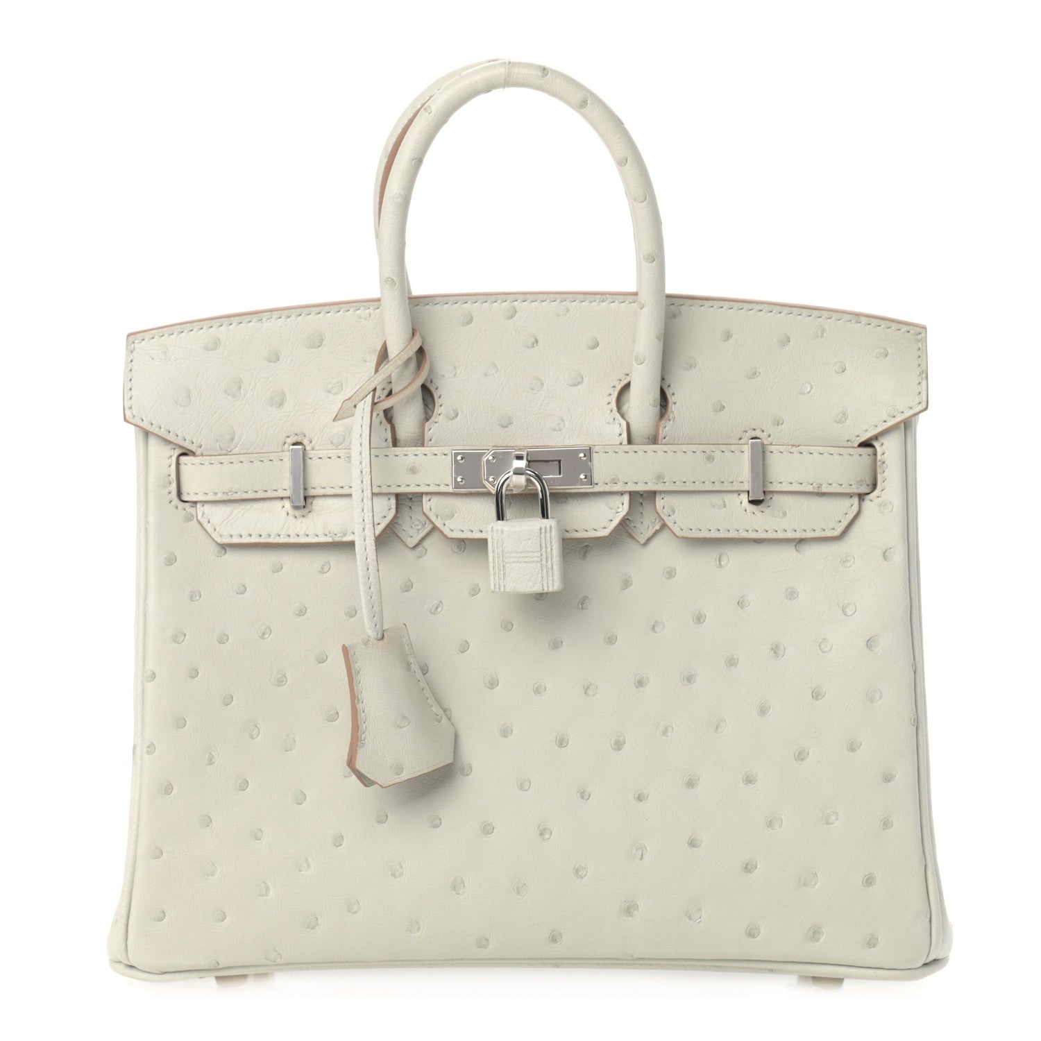 Hermes Ostrich Birkin 25 Gris Perle 2 of 10