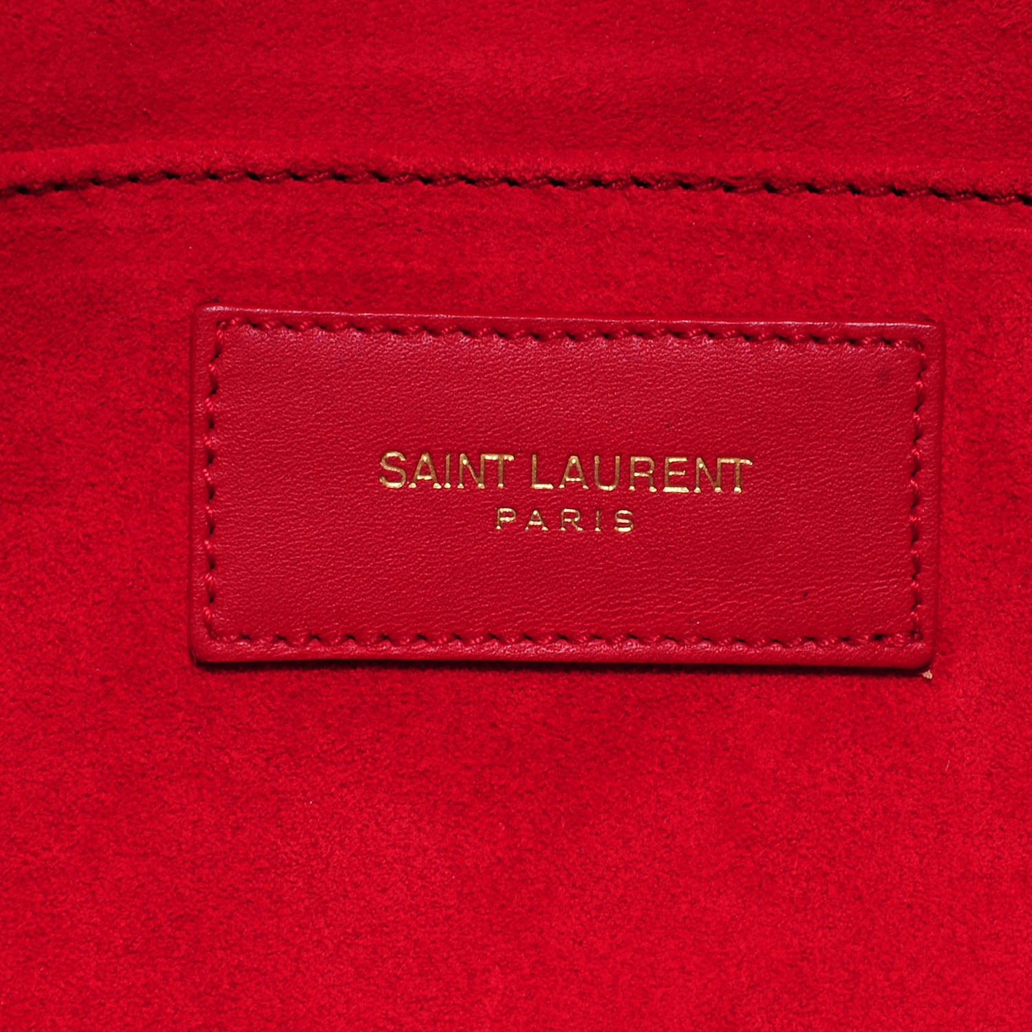 Saint Laurent Leather Classic Y Clutch Rouge Orient 7 of 8