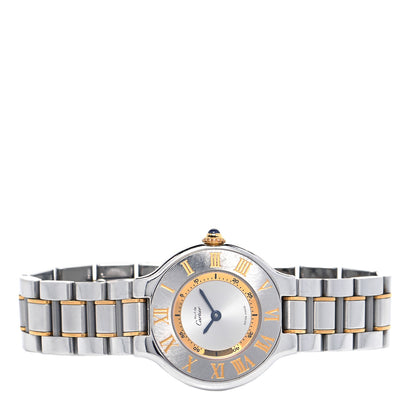 Cartier Stainless Steel 18K Yellow Gold 28mm Must De 21 Quartz Watch 2 of 4