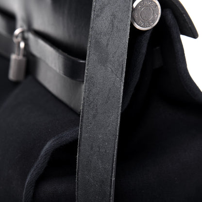 Hermes Toile Vache Calfskin Herbag 39 MM Black 27 of 33
