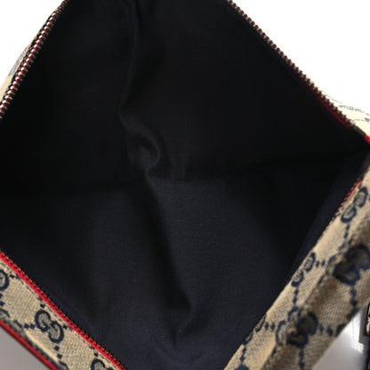 Gucci GG Monogram Web Double Pocket Belt Bag Navy Red 4 of 12