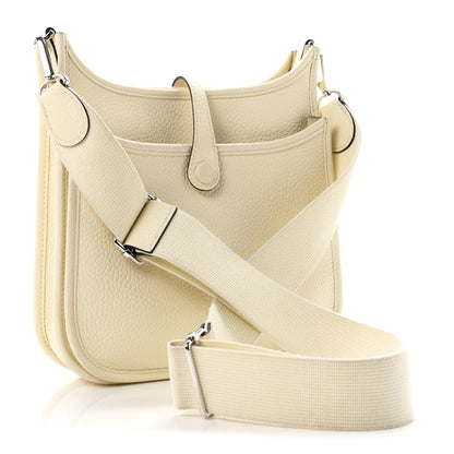 Hermes Taurillon Clemence Evelyne 23 Poche III Cream 3 of 11