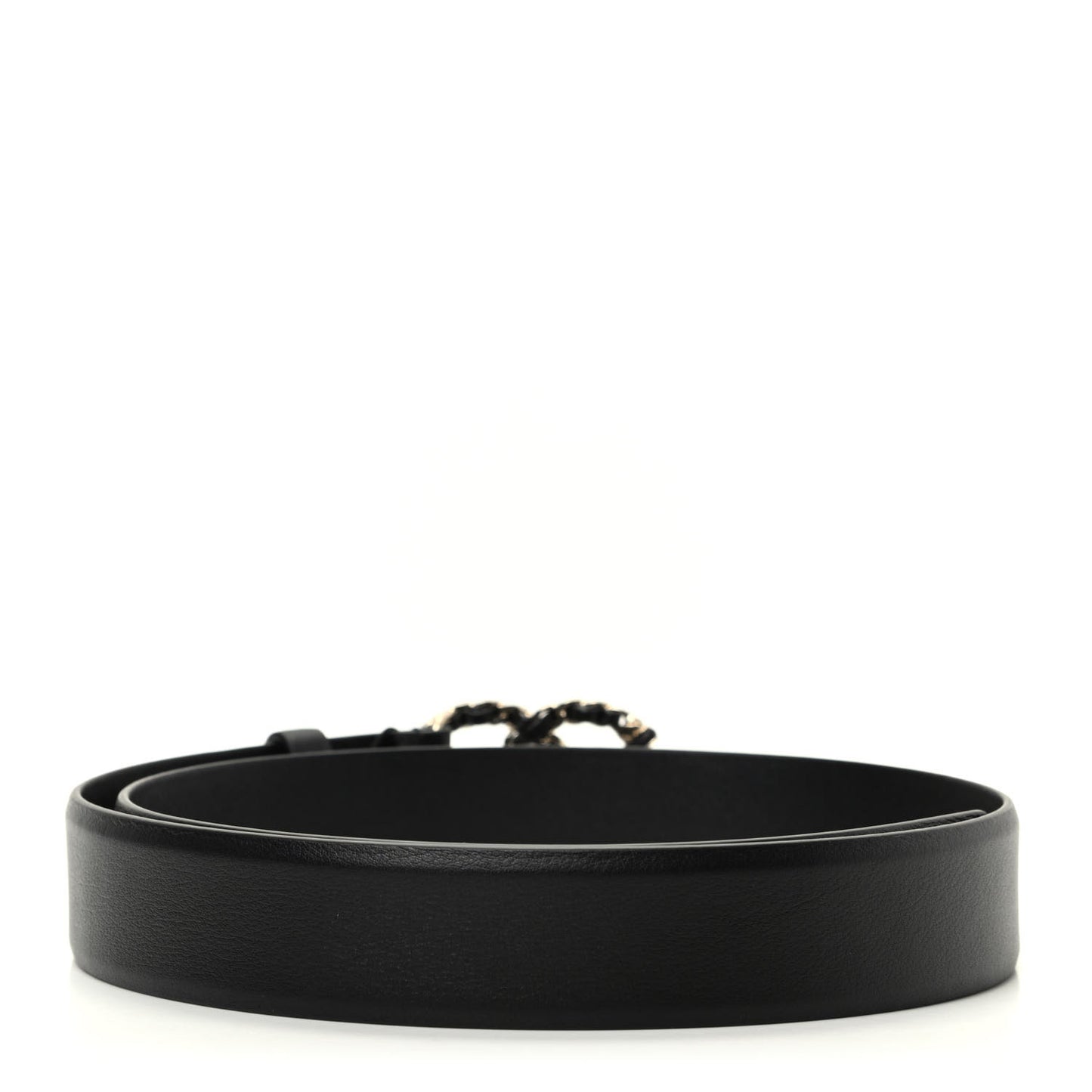 Calfskin CC Chain Belt 75 30 Black