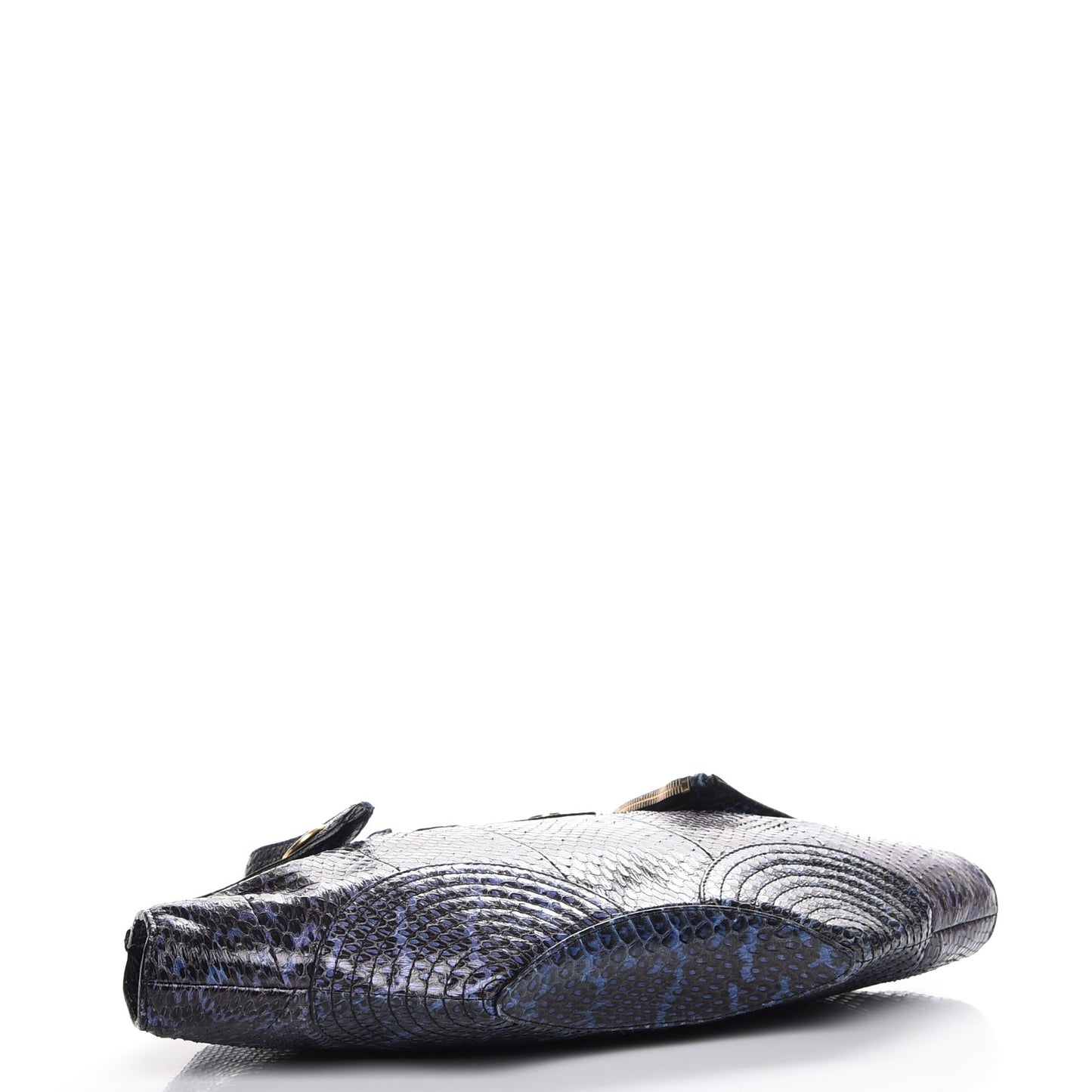 Python De Manta Clutch Blue