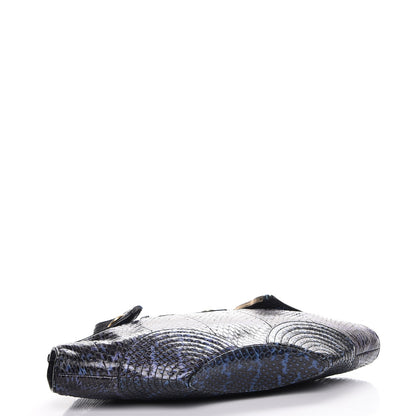 Alexander McQueen Python De Manta Clutch Blue 4 of 7