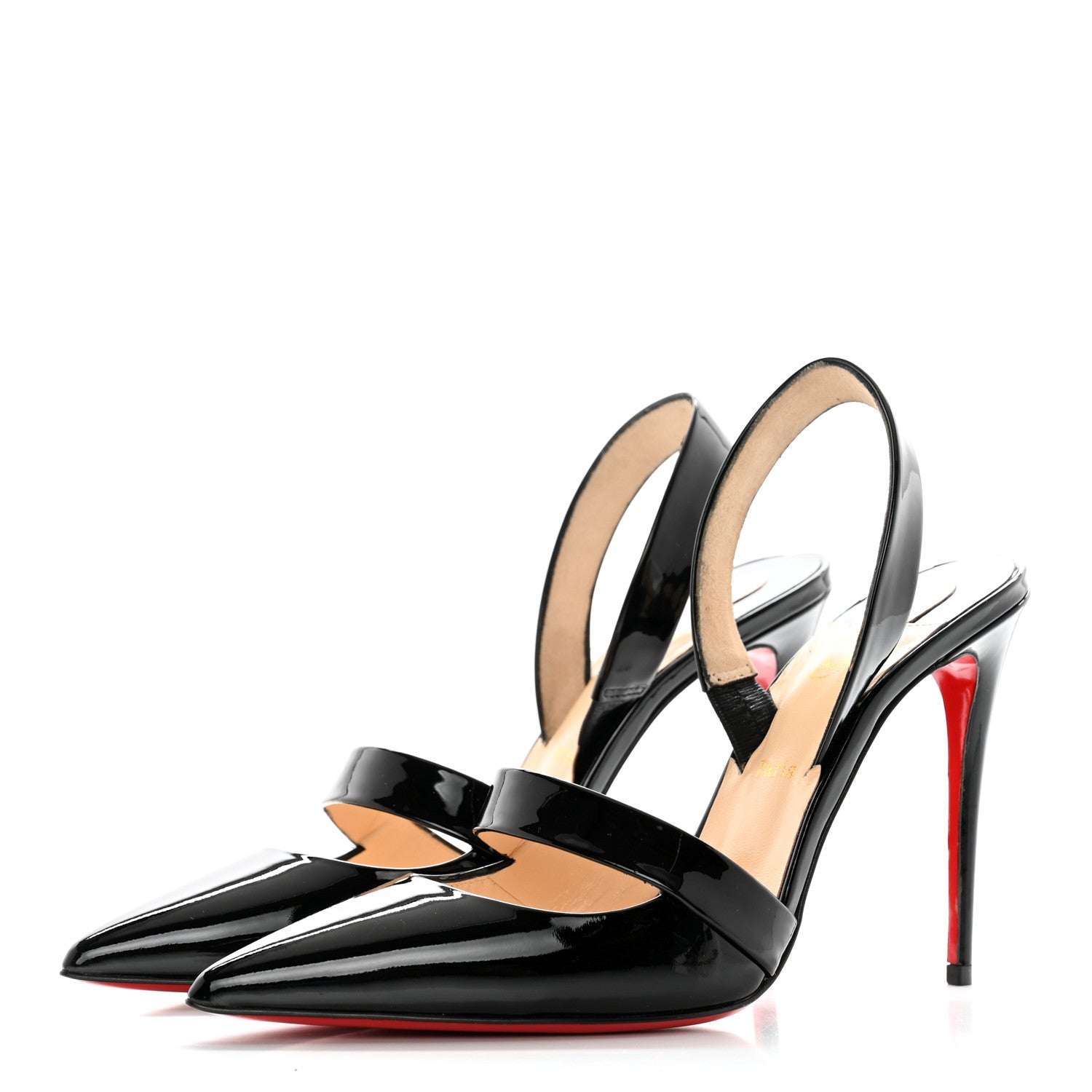 Christian Louboutin Patent Actina 100 Pumps 38.5 Black 3 of 12
