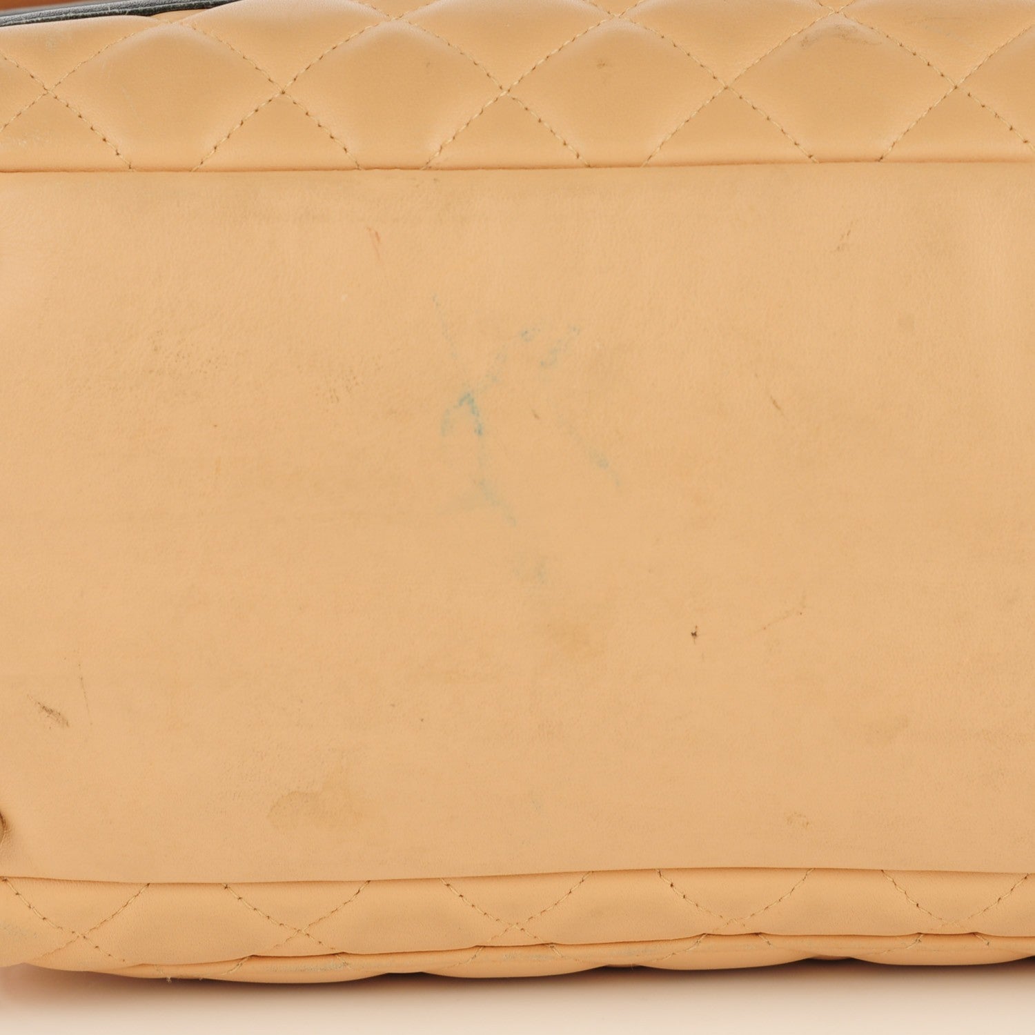 Chanel Calfskin Quilted Large Cambon Flap Beige Black 2 of 21