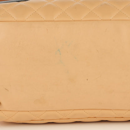 Chanel Calfskin Quilted Large Cambon Flap Beige Black 2 of 21