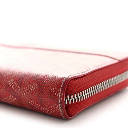 Goyard Goyardine Matignon Zip Around GM Wallet Red 9 of 10