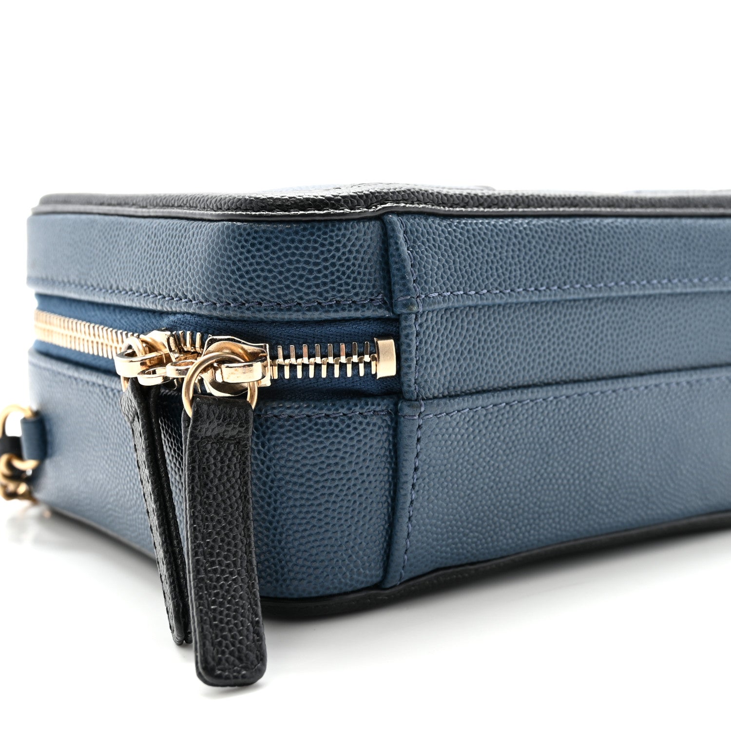 Chanel Caviar Quilted Small CC Filigree Vanity Case Navy Black 9 of 11