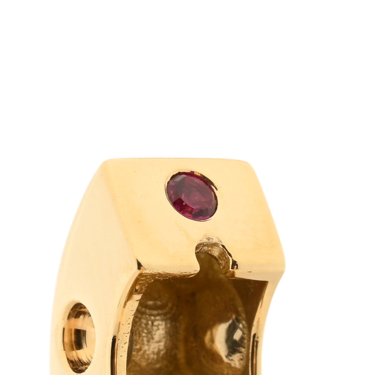 18K Yellow Gold Diamond Pois Moi Hoop Earrings