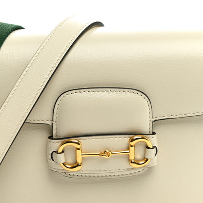 Gucci Azalea Calfskin Web Mini Horsebit 1955 Shoulder Bag Mystic White 7 of 9